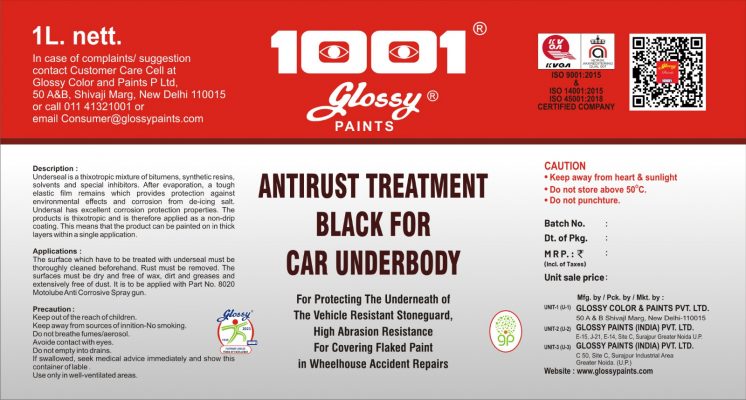 Anti Rust Treatment Black for Car Underbody